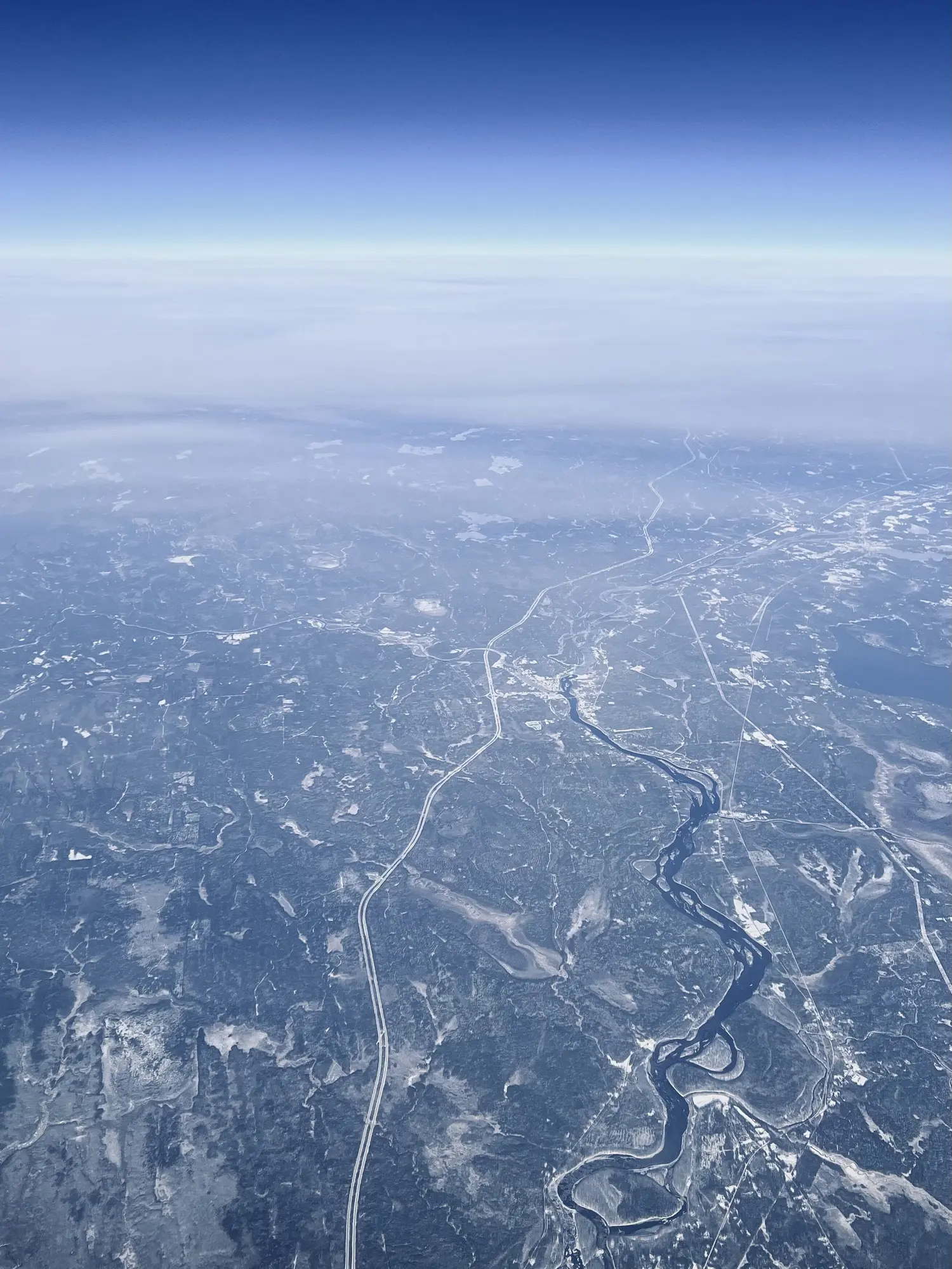 On a flight to Nova Scotia